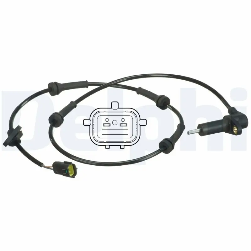 Sensor, Raddrehzahl Hinterachse rechts Vorderachse rechts DELPHI SS20522