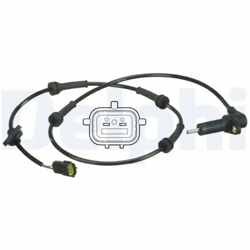 Sensor, Raddrehzahl Hinterachse rechts Vorderachse rechts DELPHI SS20522 Bild Sensor, Raddrehzahl Hinterachse rechts Vorderachse rechts DELPHI SS20522