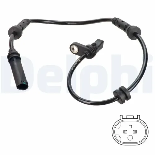Sensor, Raddrehzahl Vorderachse DELPHI SS20757 Bild Sensor, Raddrehzahl Vorderachse DELPHI SS20757