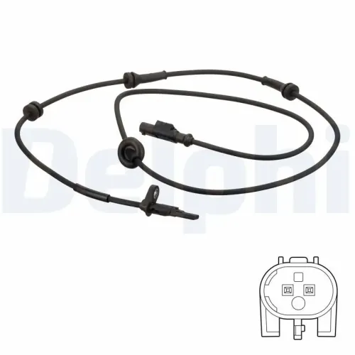 Sensor, Raddrehzahl Hinterachse links DELPHI SS20778 Bild Sensor, Raddrehzahl Hinterachse links DELPHI SS20778