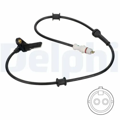 Sensor, Raddrehzahl Hinterachse links DELPHI SS20814 Bild Sensor, Raddrehzahl Hinterachse links DELPHI SS20814