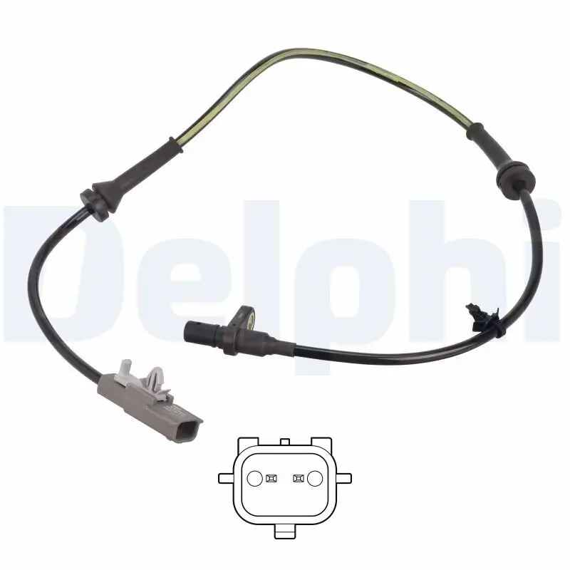 Sensor, Raddrehzahl Hinterachse links DELPHI SS21256-12B1