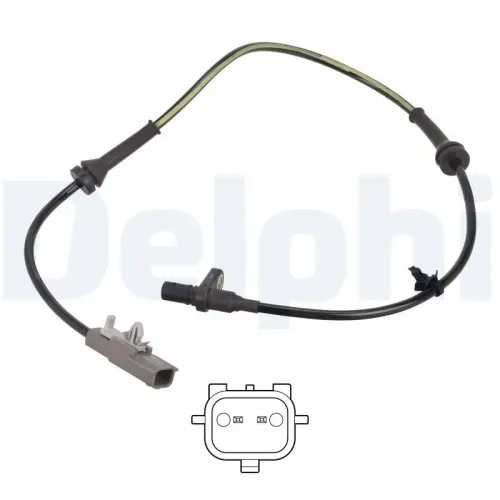 Sensor, Raddrehzahl Hinterachse links DELPHI SS21256-12B1 Bild Sensor, Raddrehzahl Hinterachse links DELPHI SS21256-12B1
