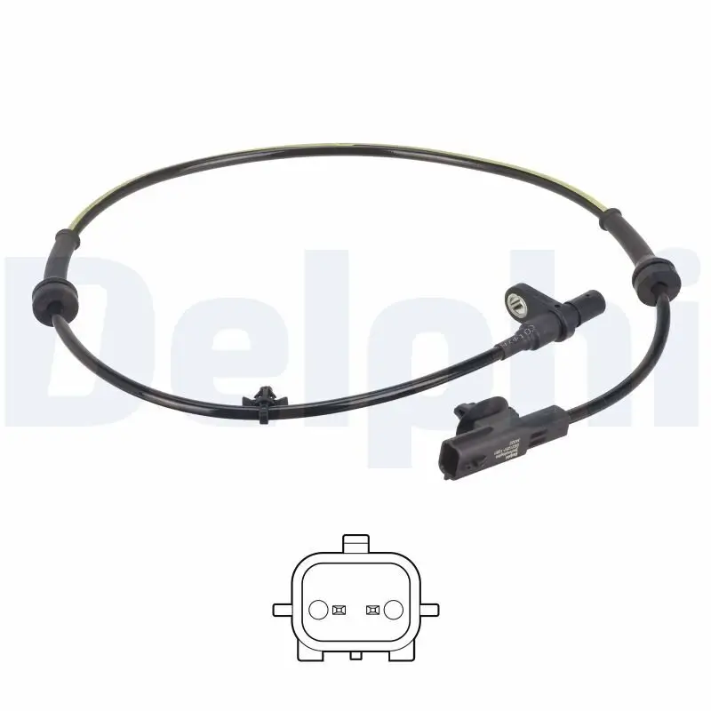Sensor, Raddrehzahl Hinterachse rechts DELPHI SS21257-12B1