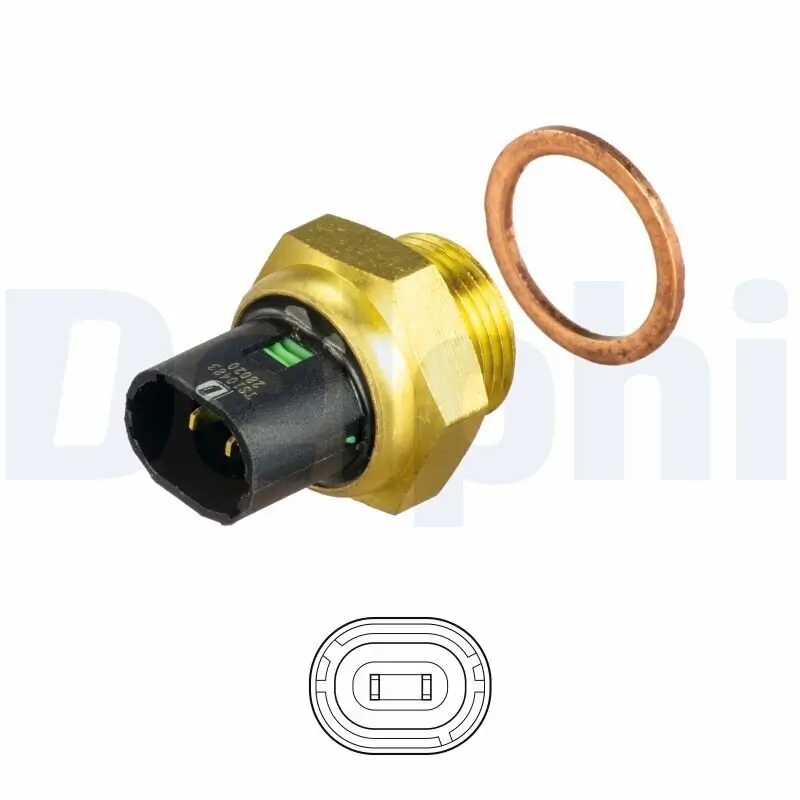 Sensor, Kühlmitteltemperatur DELPHI TS10483