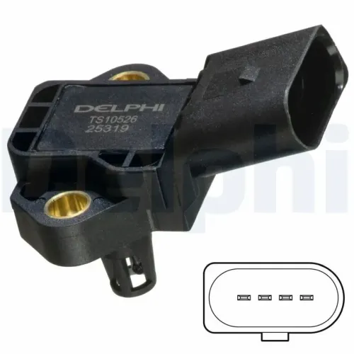 Sensor, Ansauglufttemperatur DELPHI TS10526 Bild Sensor, Ansauglufttemperatur DELPHI TS10526