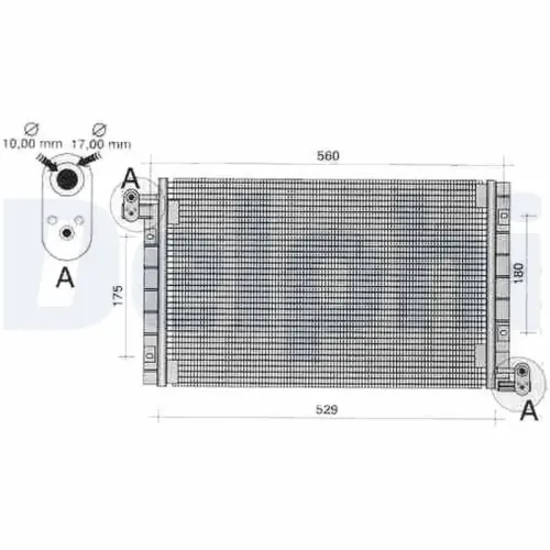 Kondensator, Klimaanlage DELPHI TSP0225262 Bild Kondensator, Klimaanlage DELPHI TSP0225262