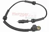 Sensor, Raddrehzahl Vorderachse links Vorderachse rechts METZGER 09001098
