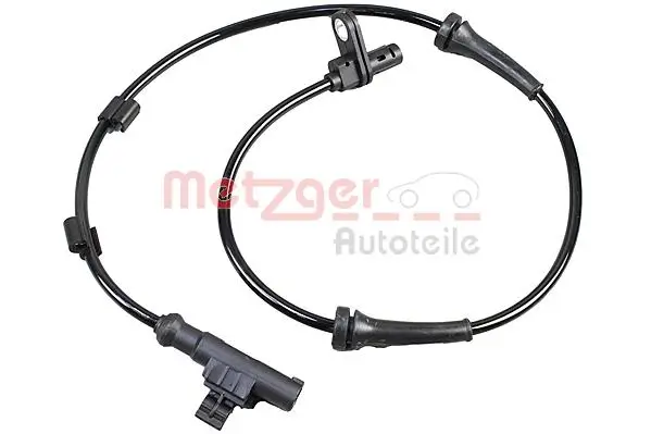 Sensor, Raddrehzahl Vorderachse METZGER 09001230