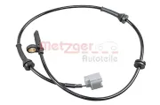 Sensor, Raddrehzahl Vorderachse METZGER 09001251