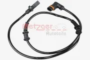 Sensor, Raddrehzahl METZGER 09001312