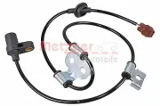 Sensor, Raddrehzahl Vorderachse links METZGER AUTOTEILE 09001409