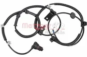 Sensor, Raddrehzahl Hinterachse links METZGER AUTOTEILE 09001446