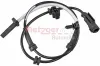 Sensor, Raddrehzahl Vorderachse links Vorderachse rechts METZGER 09001454