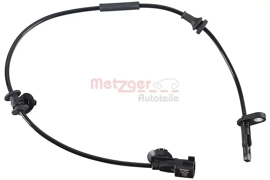 Sensor, Raddrehzahl Hinterachse links Hinterachse rechts METZGER 09001545