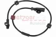 Sensor, Raddrehzahl Hinterachse METZGER 09001554