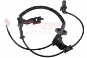 Sensor, Raddrehzahl Hinterachse rechts METZGER 09001559