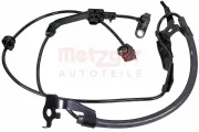 Sensor, Raddrehzahl Vorderachse links METZGER AUTOTEILE 09001607