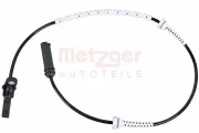 Sensor, Raddrehzahl Vorderachse links Vorderachse rechts METZGER 09001612