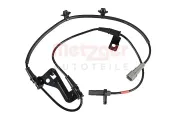 Sensor, Raddrehzahl Vorderachse links METZGER AUTOTEILE 09001616