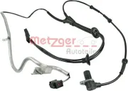 Sensor, Raddrehzahl Hinterachse links METZGER 0900196