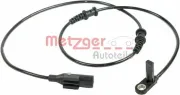 Sensor, Raddrehzahl Vorderachse METZGER 0900242