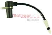 Sensor, Raddrehzahl Hinterachse Vorderachse METZGER 0900366