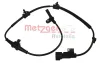 Sensor, Raddrehzahl Vorderachse METZGER AUTOTEILE 0900770