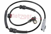 Sensor, Raddrehzahl Vorderachse links METZGER 0900881