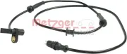 Sensor, Raddrehzahl Vorderachse links METZGER 0900896