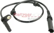 Sensor, Raddrehzahl Vorderachse METZGER 0900933