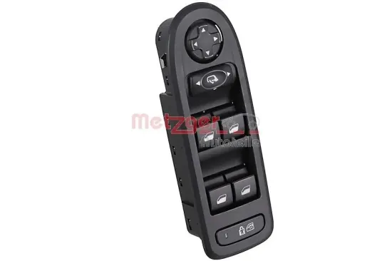 Schalter, Fensterheber fahrerseitig vorne METZGER AUTOTEILE 09161180 Bild Schalter, Fensterheber fahrerseitig vorne METZGER AUTOTEILE 09161180