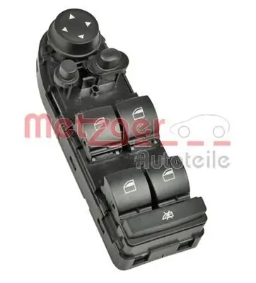 Schalter, Fensterheber fahrerseitig vorne METZGER AUTOTEILE 0916452