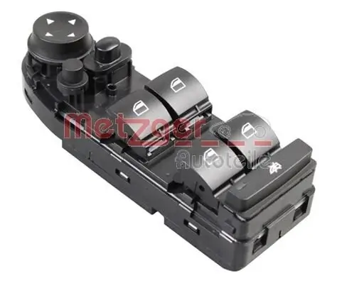 Schalter, Fensterheber fahrerseitig vorne METZGER AUTOTEILE 0916706 Bild Schalter, Fensterheber fahrerseitig vorne METZGER AUTOTEILE 0916706