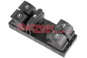 Schalter, Fensterheber fahrerseitig vorne METZGER AUTOTEILE 0916995