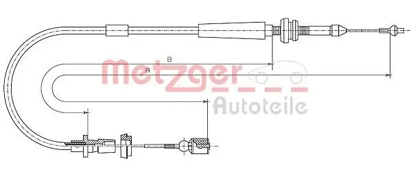 Gaszug METZGER AUTOTEILE 10.1011