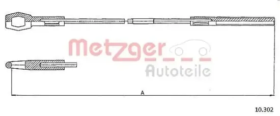 Seilzug, Kupplungsbetätigung METZGER 10.302 Bild Seilzug, Kupplungsbetätigung METZGER 10.302