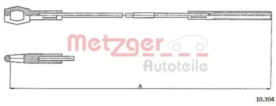 Seilzug, Kupplungsbetätigung METZGER 10.304 Bild Seilzug, Kupplungsbetätigung METZGER 10.304