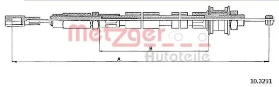 Seilzug, Kupplungsbetätigung METZGER 10.3291 Bild Seilzug, Kupplungsbetätigung METZGER 10.3291