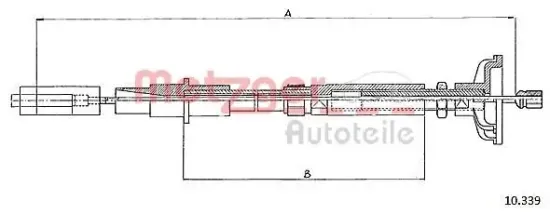 Seilzug, Kupplungsbetätigung METZGER 10.339 Bild Seilzug, Kupplungsbetätigung METZGER 10.339