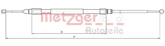 Seilzug, Feststellbremse hinten links hinten rechts METZGER AUTOTEILE 10.4138 Bild Seilzug, Feststellbremse hinten links hinten rechts METZGER AUTOTEILE 10.4138