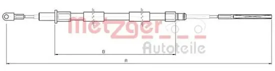 Seilzug, Feststellbremse METZGER 10.4155 Bild Seilzug, Feststellbremse METZGER 10.4155