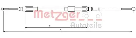 Seilzug, Feststellbremse hinten rechts METZGER AUTOTEILE 10.4157 Bild Seilzug, Feststellbremse hinten rechts METZGER AUTOTEILE 10.4157