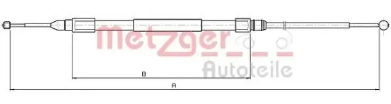 Seilzug, Feststellbremse hinten links hinten rechts METZGER AUTOTEILE 10.4159 Bild Seilzug, Feststellbremse hinten links hinten rechts METZGER AUTOTEILE 10.4159