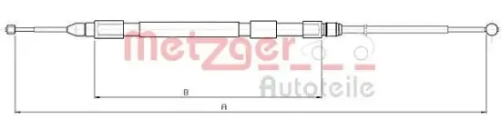 Seilzug, Feststellbremse METZGER 10.4232 Bild Seilzug, Feststellbremse METZGER 10.4232