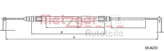 Seilzug, Feststellbremse METZGER 10.4233 Bild Seilzug, Feststellbremse METZGER 10.4233