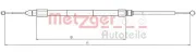 Seilzug, Feststellbremse hinten links METZGER AUTOTEILE 10.4268