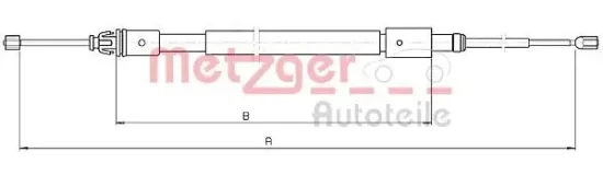 Seilzug, Feststellbremse hinten links hinten rechts METZGER AUTOTEILE 10.4714 Bild Seilzug, Feststellbremse hinten links hinten rechts METZGER AUTOTEILE 10.4714