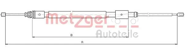Seilzug, Feststellbremse hinten links hinten rechts METZGER AUTOTEILE 10.4716