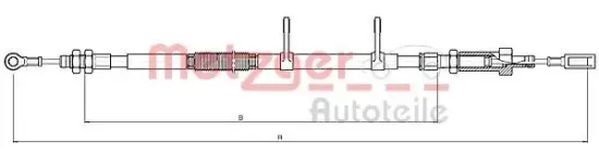 Seilzug, Feststellbremse METZGER 10.4740 Bild Seilzug, Feststellbremse METZGER 10.4740